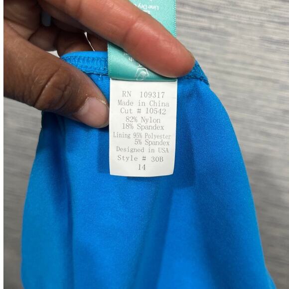 Sunsets California Ava Tiered Tankini Swimwear Set / Size- Top 36DD-Button 14 - Picture 15 of 15